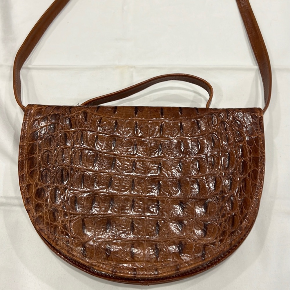 EUC Vintage Alligator and Leather Crossbody Purse